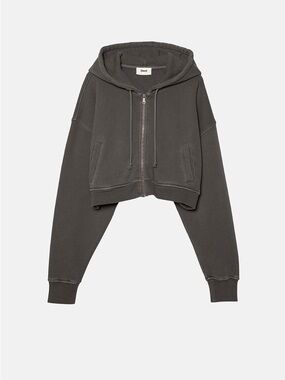 Never Worn Elwood Babydoll Crop Zip Hoodie Vintage Gray